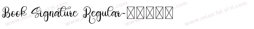 Book Signature Regular字体转换